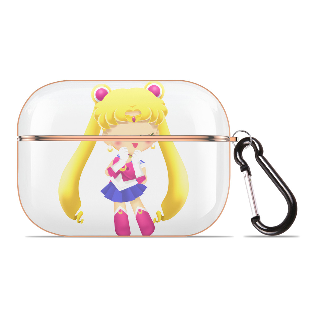 （画像用） 美少女戦士セーラームーン 月野 うさぎ つきの うさぎ Sailor Moon Tsukino Usagi 【AirPods Pro用】ハードシェル保護ケース｜耐衝撃・防指紋・カラビナ付き商品仕様