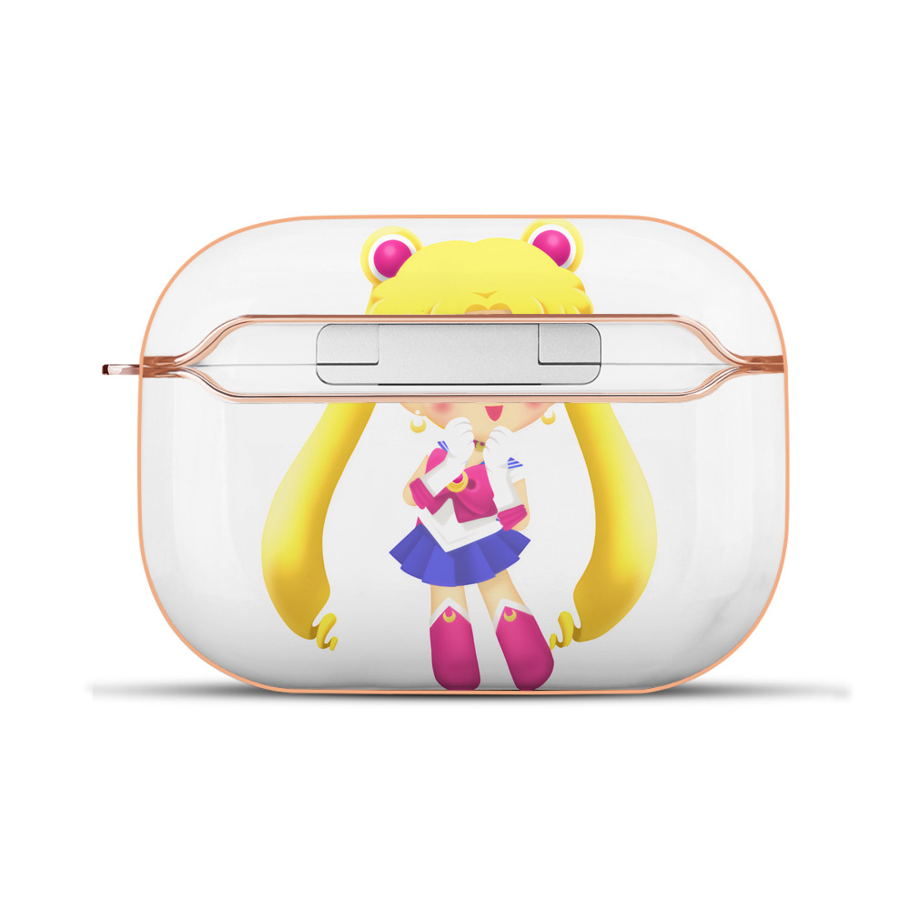 （画像用） 美少女戦士セーラームーン 月野 うさぎ つきの うさぎ Sailor Moon Tsukino Usagi 【AirPods Pro用】ハードシェル保護ケース｜耐衝撃・防指紋・カラビナ付き商品仕様