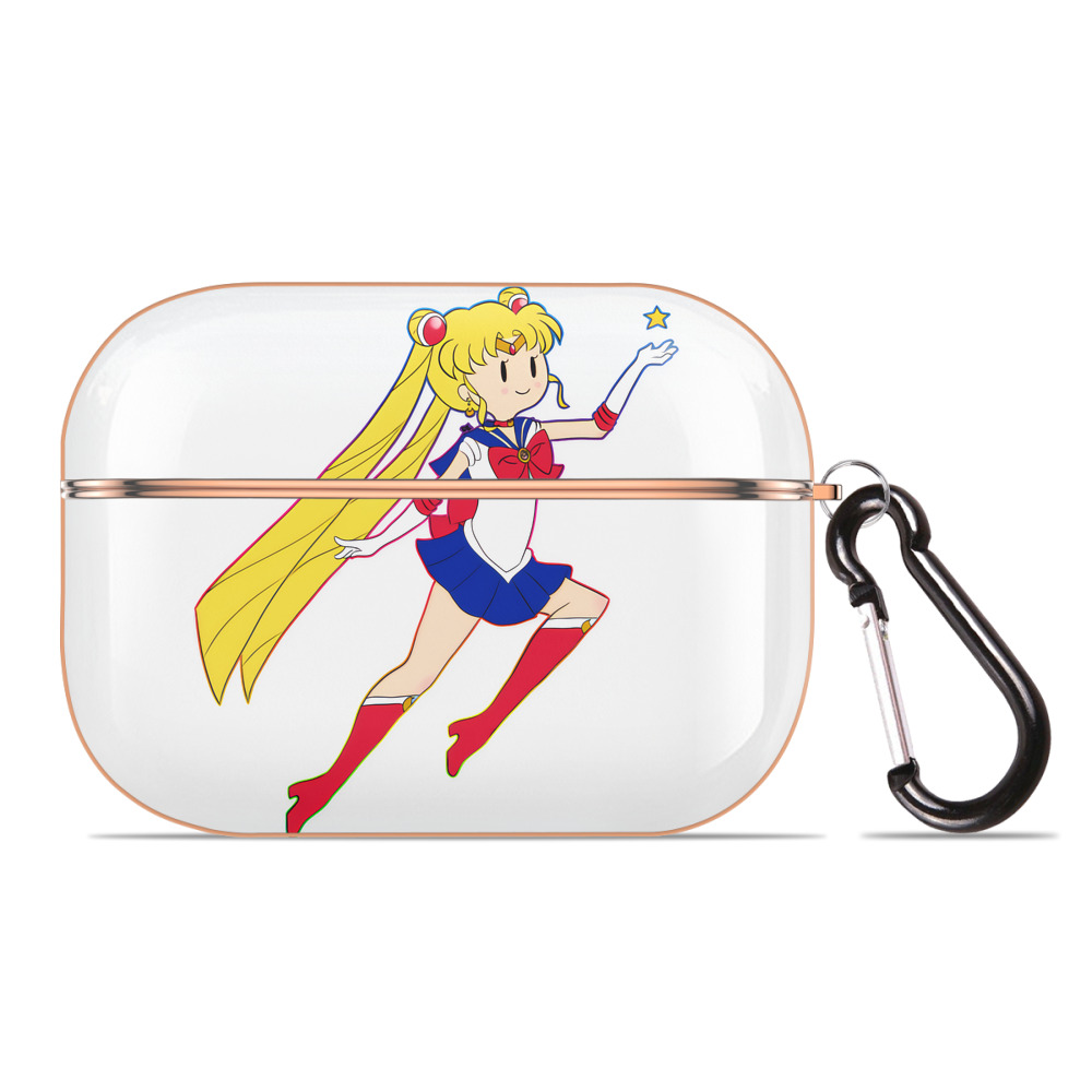 （画像用） 美少女戦士セーラームーン 月野 うさぎ つきの うさぎ Sailor Moon Tsukino Usagi 【AirPods Pro用】ハードシェル保護ケース｜耐衝撃・防指紋・カラビナ付き商品仕様