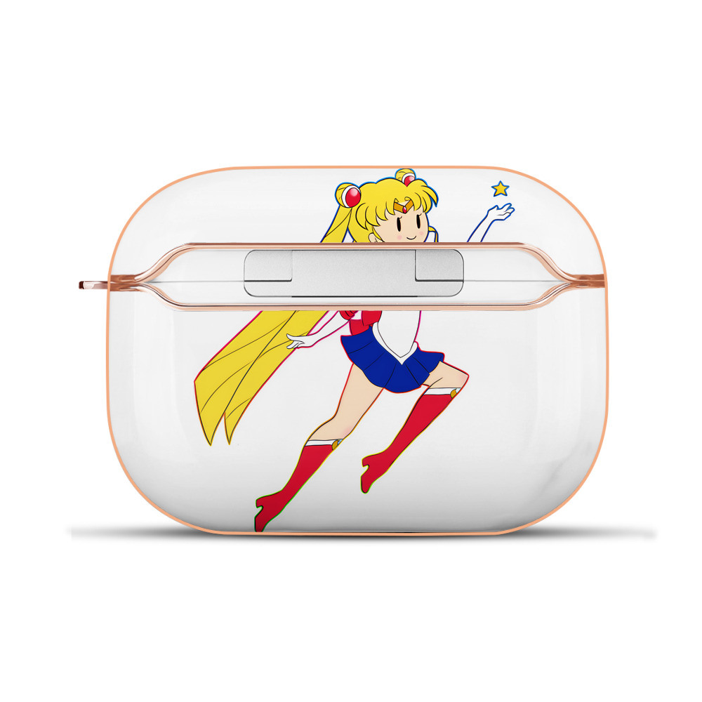 （画像用） 美少女戦士セーラームーン 月野 うさぎ つきの うさぎ Sailor Moon Tsukino Usagi 【AirPods Pro用】ハードシェル保護ケース｜耐衝撃・防指紋・カラビナ付き商品仕様