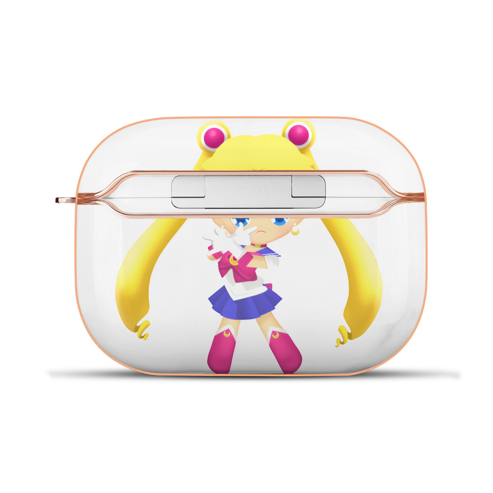（画像用） 美少女戦士セーラームーン 月野 うさぎ つきの うさぎ Sailor Moon Tsukino Usagi 【AirPods Pro用】ハードシェル保護ケース｜耐衝撃・防指紋・カラビナ付き商品仕様