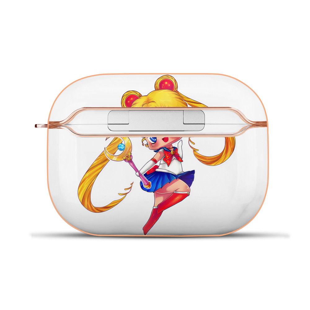 （画像用） 美少女戦士セーラームーン 月野 うさぎ つきの うさぎ Sailor Moon Tsukino Usagi 【AirPods Pro用】ハードシェル保護ケース｜耐衝撃・防指紋・カラビナ付き商品仕様
