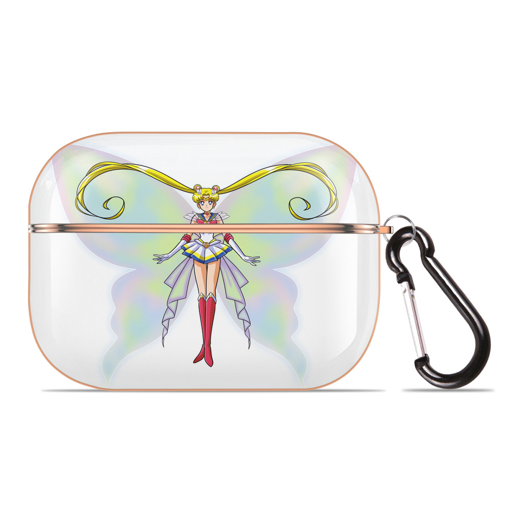 （画像用） 美少女戦士セーラームーン 月野 うさぎ つきの うさぎ Sailor Moon Tsukino Usagi 【AirPods Pro用】ハードシェル保護ケース｜耐衝撃・防指紋・カラビナ付き商品仕様