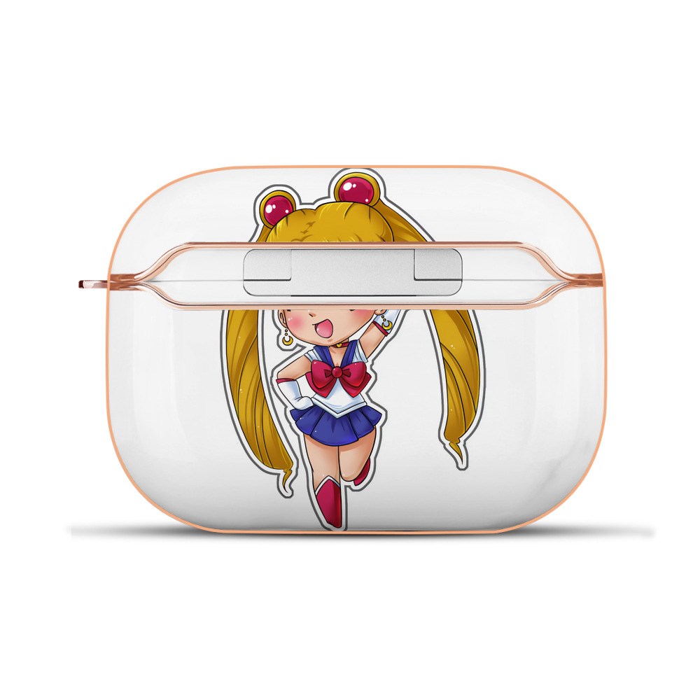 （画像用） 美少女戦士セーラームーン 月野 うさぎ つきの うさぎ Sailor Moon Tsukino Usagi 【AirPods Pro用】ハードシェル保護ケース｜耐衝撃・防指紋・カラビナ付き商品仕様
