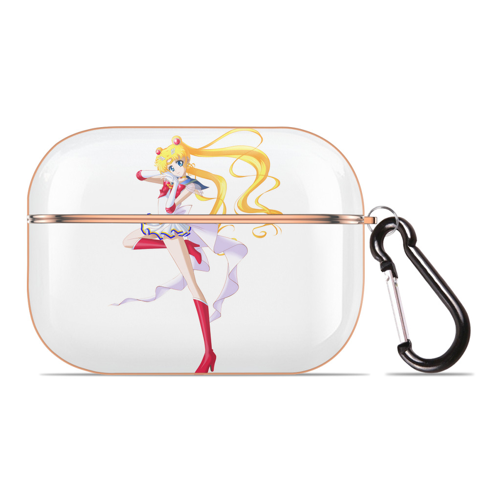（画像用） 美少女戦士セーラームーン 月野 うさぎ つきの うさぎ Sailor Moon Tsukino Usagi 【AirPods Pro用】ハードシェル保護ケース｜耐衝撃・防指紋・カラビナ付き商品仕様