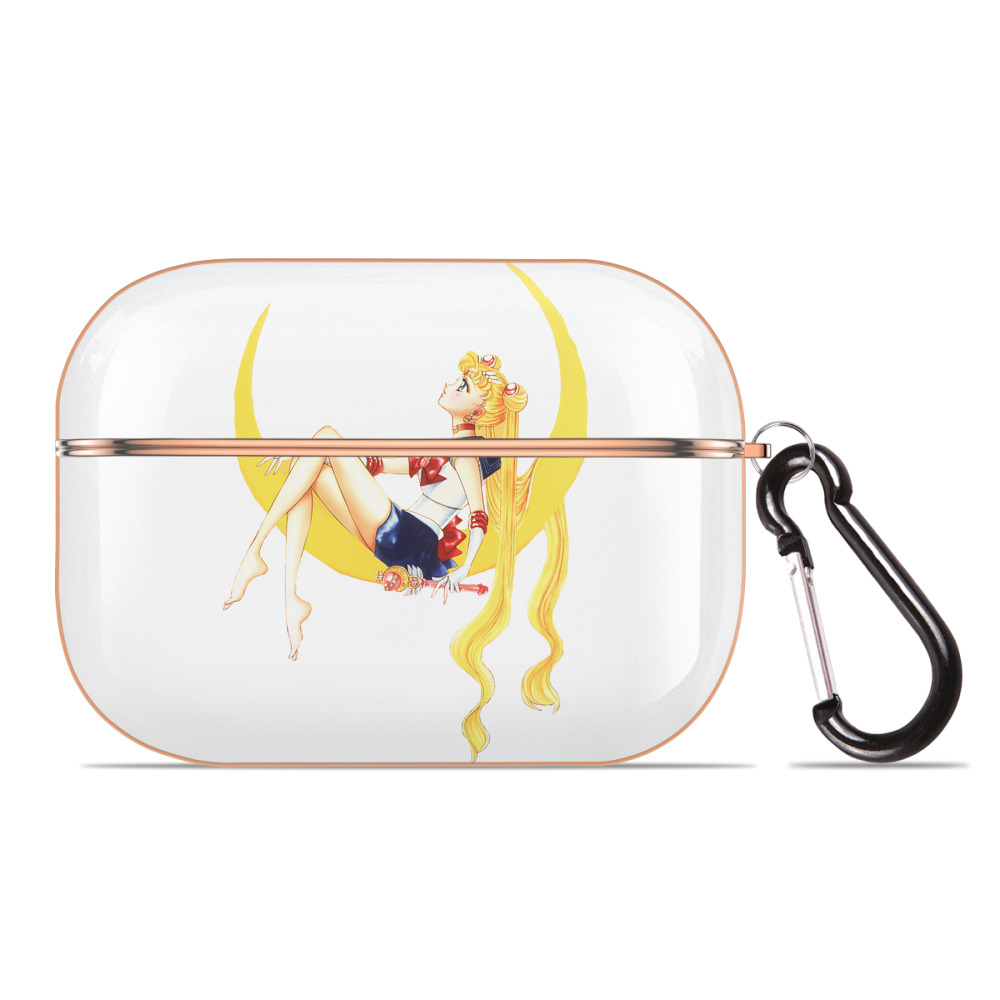 （画像用） 美少女戦士セーラームーン 月野 うさぎ つきの うさぎ Sailor Moon Tsukino Usagi 【AirPods Pro用】ハードシェル保護ケース｜耐衝撃・防指紋・カラビナ付き商品仕様