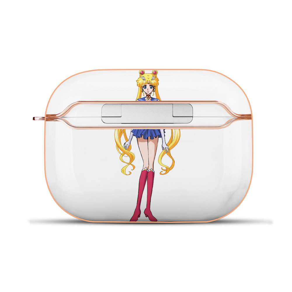 （画像用） 美少女戦士セーラームーン 月野 うさぎ つきの うさぎ Sailor Moon Tsukino Usagi 【AirPods Pro用】ハードシェル保護ケース｜耐衝撃・防指紋・カラビナ付き商品仕様