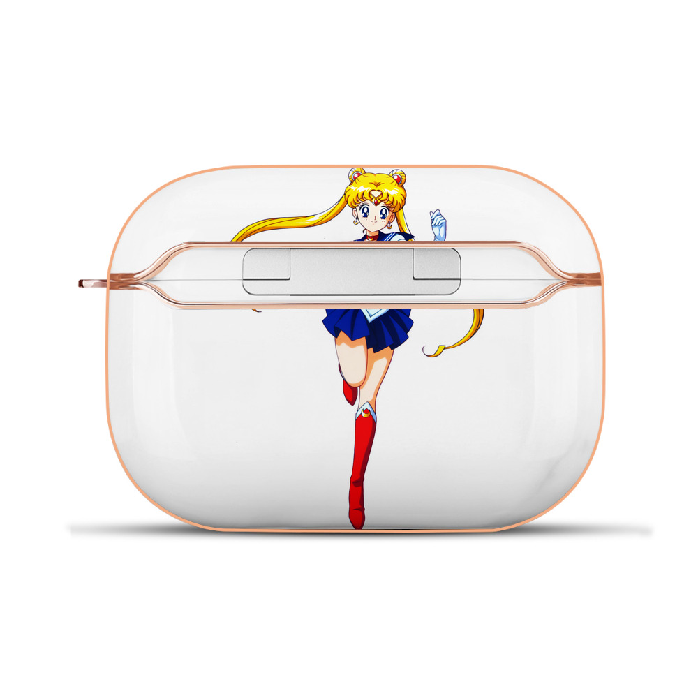 （画像用） 美少女戦士セーラームーン 月野 うさぎ つきの うさぎ Sailor Moon Tsukino Usagi 【AirPods Pro用】ハードシェル保護ケース｜耐衝撃・防指紋・カラビナ付き商品仕様