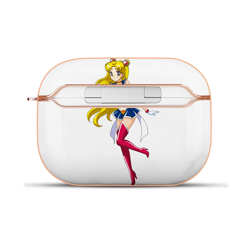（画像用） 美少女戦士セーラームーン 月野 うさぎ つきの うさぎ Sailor Moon Tsukino Usagi 【AirPods Pro用】ハードシェル保護ケース｜耐衝撃・防指紋・カラビナ付き商品仕様
