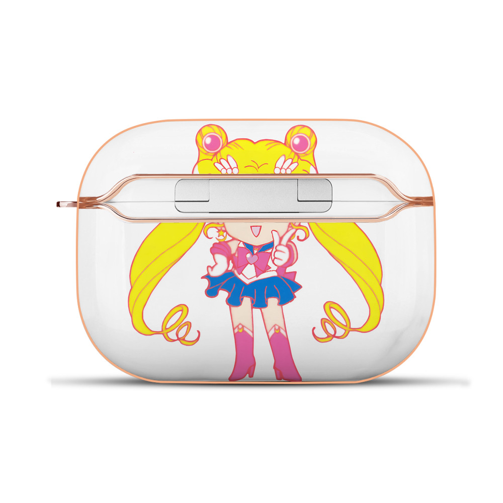 （画像用） 美少女戦士セーラームーン 月野 うさぎ つきの うさぎ Sailor Moon Tsukino Usagi 【AirPods Pro用】ハードシェル保護ケース｜耐衝撃・防指紋・カラビナ付き商品仕様