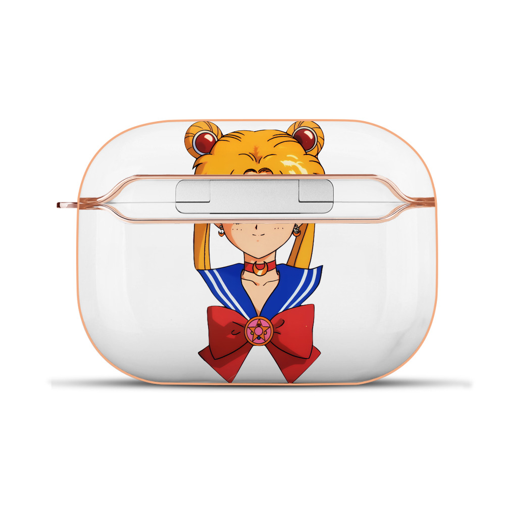 （画像用） 美少女戦士セーラームーン 月野 うさぎ つきの うさぎ Sailor Moon Tsukino Usagi 【AirPods Pro用】ハードシェル保護ケース｜耐衝撃・防指紋・カラビナ付き商品仕様