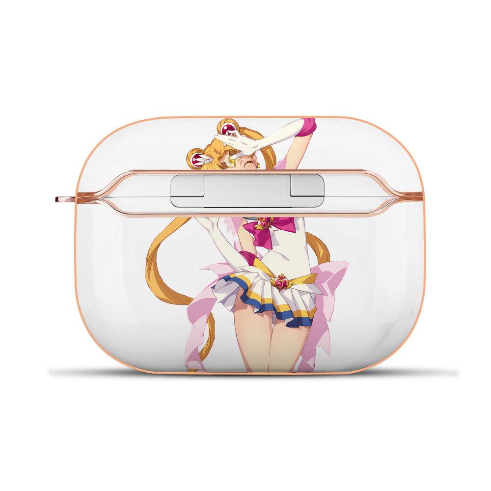 （画像用） 美少女戦士セーラームーン 月野 うさぎ つきの うさぎ Sailor Moon Tsukino Usagi 【AirPods Pro用】ハードシェル保護ケース｜耐衝撃・防指紋・カラビナ付き商品仕様