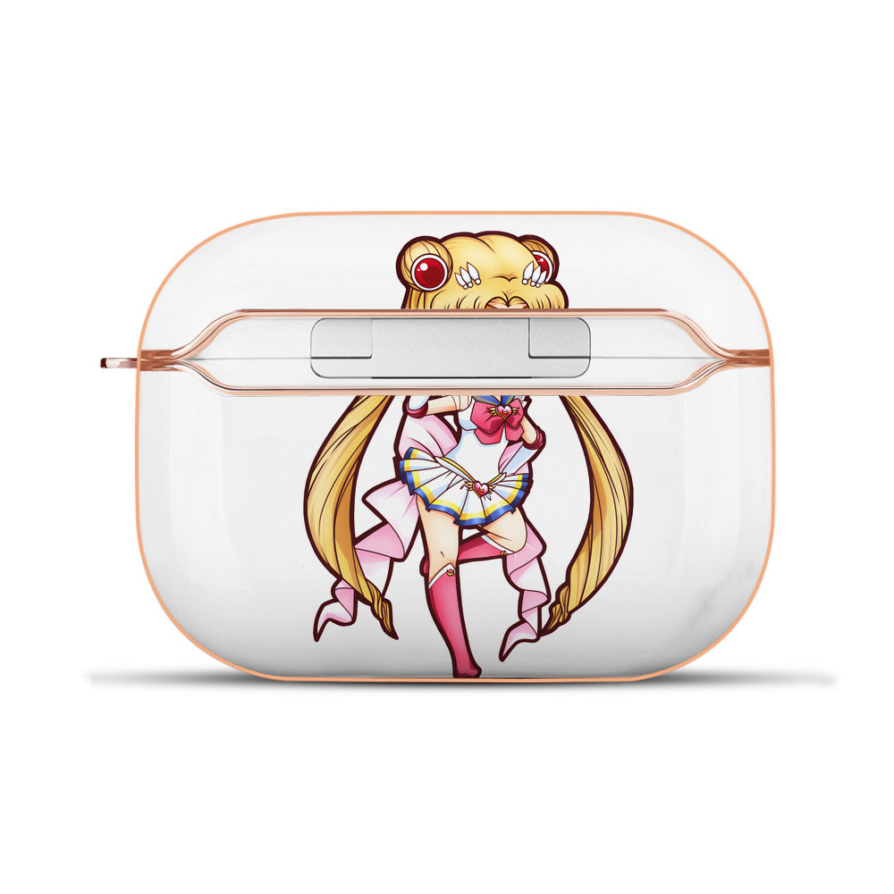 （画像用） 美少女戦士セーラームーン 月野 うさぎ つきの うさぎ Sailor Moon Tsukino Usagi 【AirPods Pro用】ハードシェル保護ケース｜耐衝撃・防指紋・カラビナ付き商品仕様