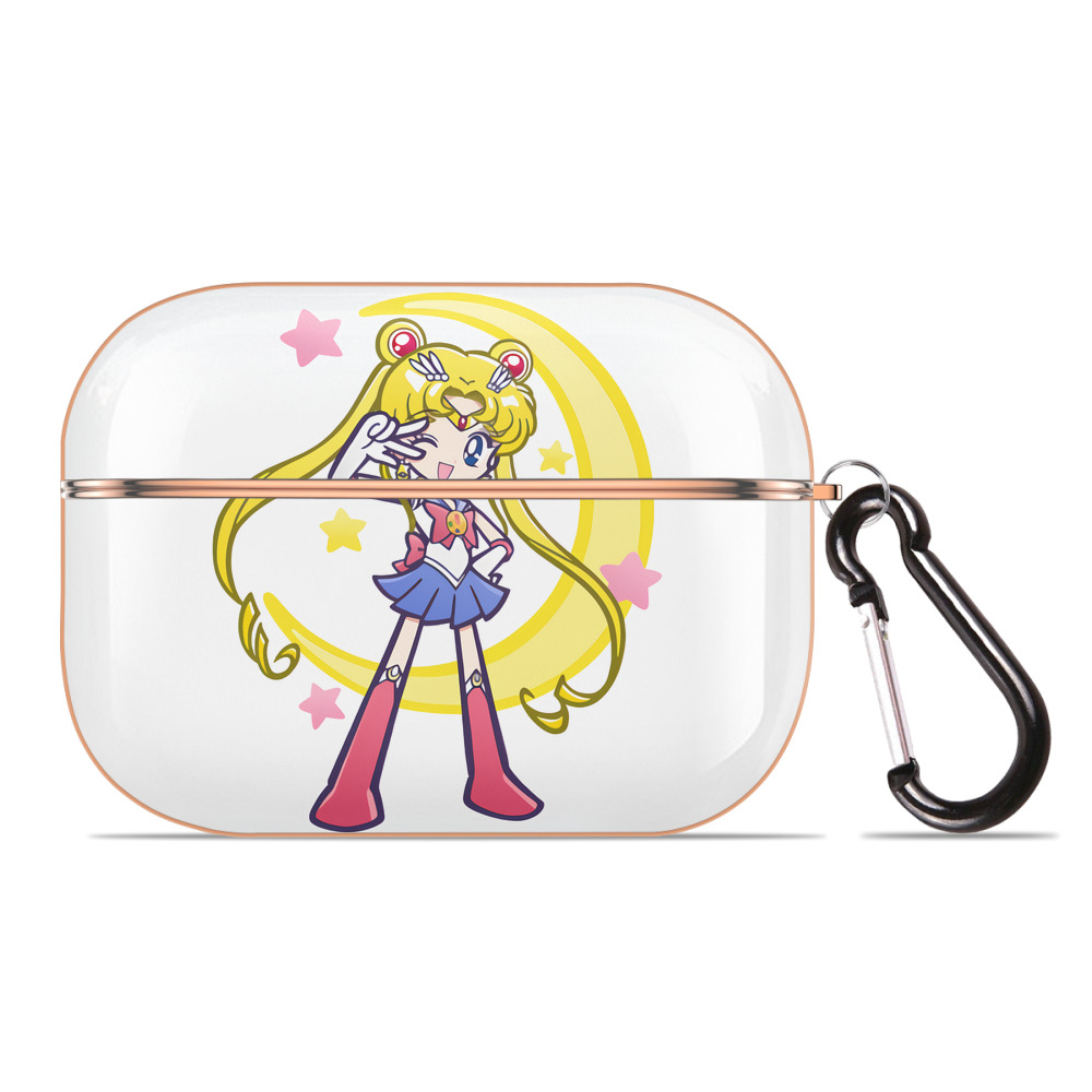 （画像用） 美少女戦士セーラームーン 月野 うさぎ つきの うさぎ Sailor Moon Tsukino Usagi 【AirPods Pro用】ハードシェル保護ケース｜耐衝撃・防指紋・カラビナ付き商品仕様