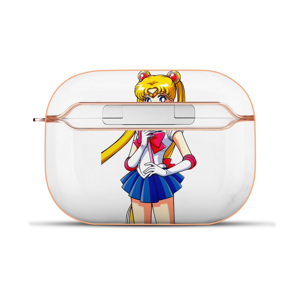 （画像用） 美少女戦士セーラームーン 月野 うさぎ つきの うさぎ Sailor Moon Tsukino Usagi 【AirPods Pro用】ハードシェル保護ケース｜耐衝撃・防指紋・カラビナ付き商品仕様