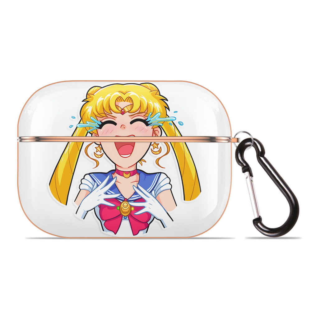 （画像用） 美少女戦士セーラームーン 月野 うさぎ つきの うさぎ Sailor Moon Tsukino Usagi 【AirPods Pro用】ハードシェル保護ケース｜耐衝撃・防指紋・カラビナ付き商品仕様