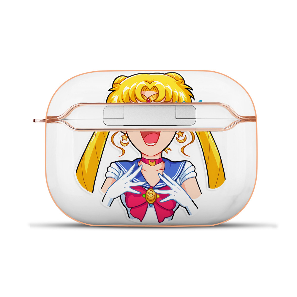 （画像用） 美少女戦士セーラームーン 月野 うさぎ つきの うさぎ Sailor Moon Tsukino Usagi 【AirPods Pro用】ハードシェル保護ケース｜耐衝撃・防指紋・カラビナ付き商品仕様