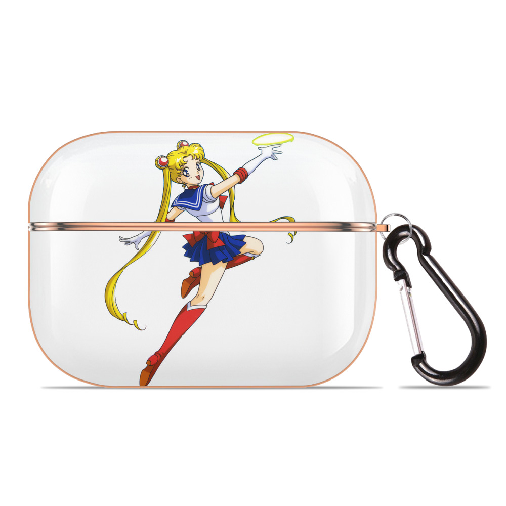 （画像用） 美少女戦士セーラームーン 月野 うさぎ つきの うさぎ Sailor Moon Tsukino Usagi 【AirPods Pro用】ハードシェル保護ケース｜耐衝撃・防指紋・カラビナ付き商品仕様