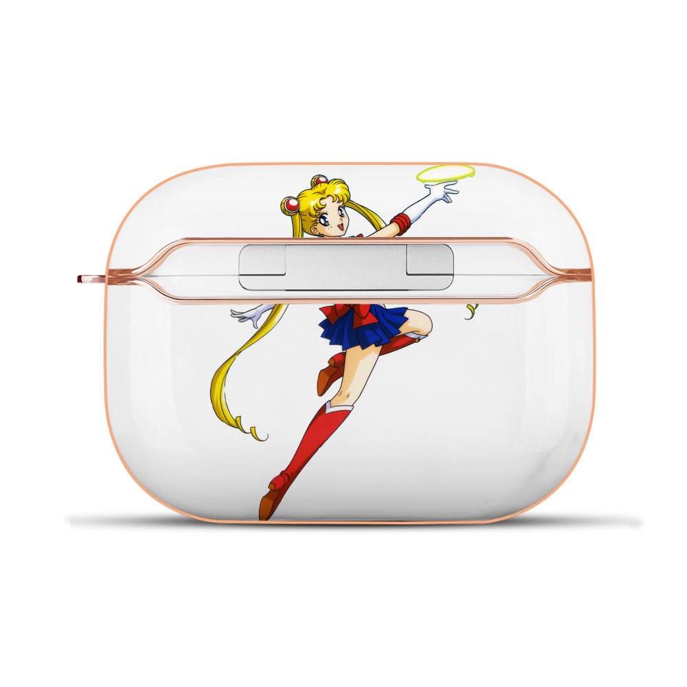 （画像用） 美少女戦士セーラームーン 月野 うさぎ つきの うさぎ Sailor Moon Tsukino Usagi 【AirPods Pro用】ハードシェル保護ケース｜耐衝撃・防指紋・カラビナ付き商品仕様