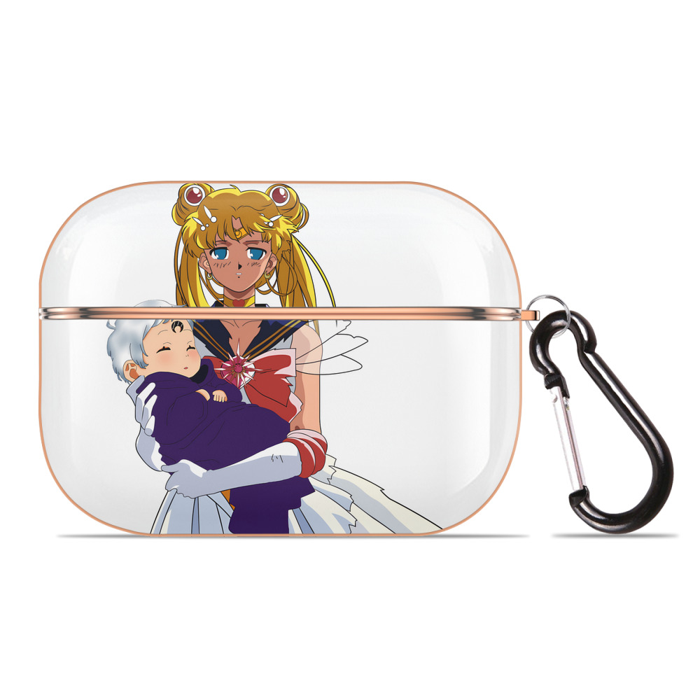（画像用） 美少女戦士セーラームーン 月野 うさぎ つきの うさぎ Sailor Moon Tsukino Usagi 【AirPods Pro用】ハードシェル保護ケース｜耐衝撃・防指紋・カラビナ付き商品仕様