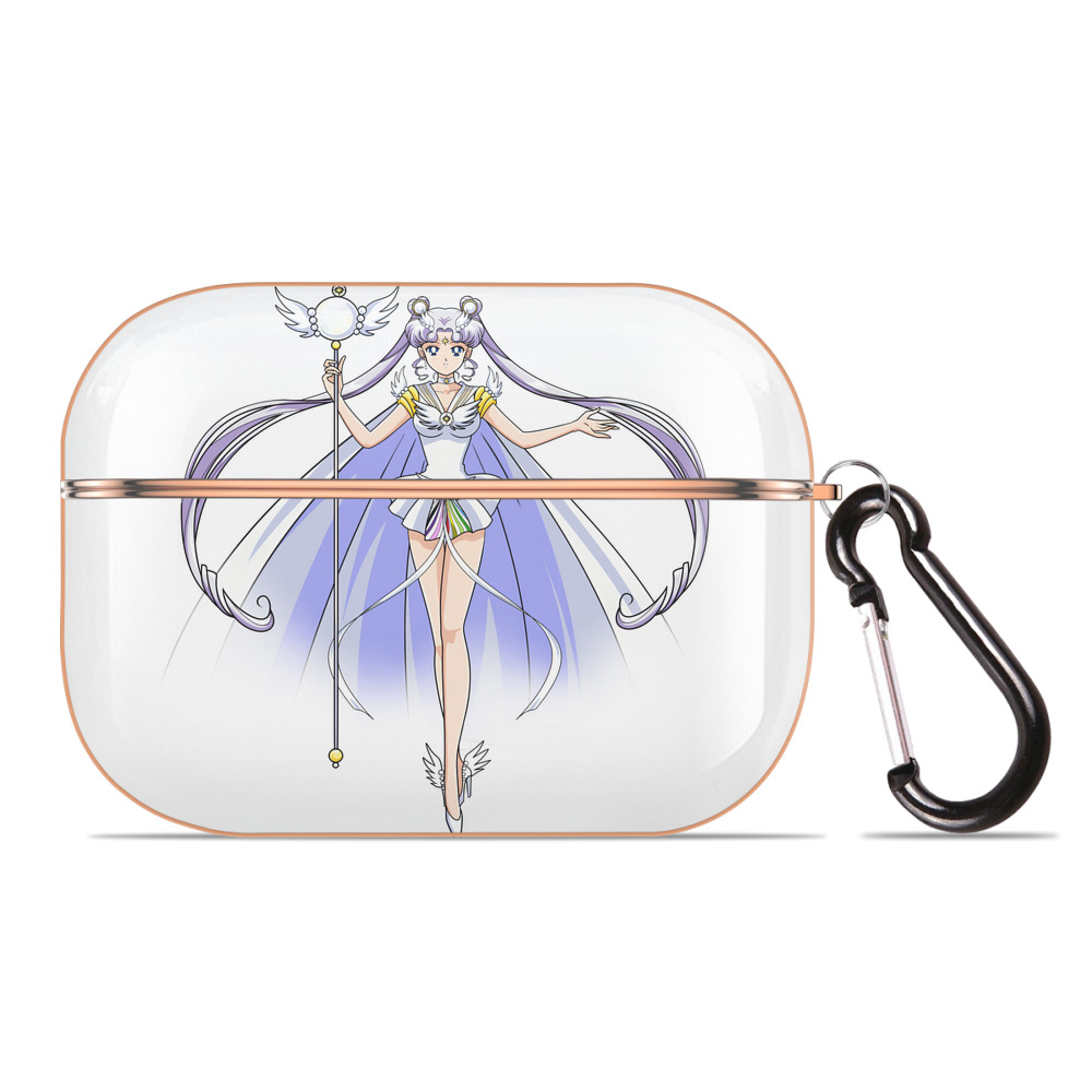 （画像用） 美少女戦士セーラームーン 月野 うさぎ つきの うさぎ Sailor Moon Tsukino Usagi 【AirPods Pro用】ハードシェル保護ケース｜耐衝撃・防指紋・カラビナ付き商品仕様