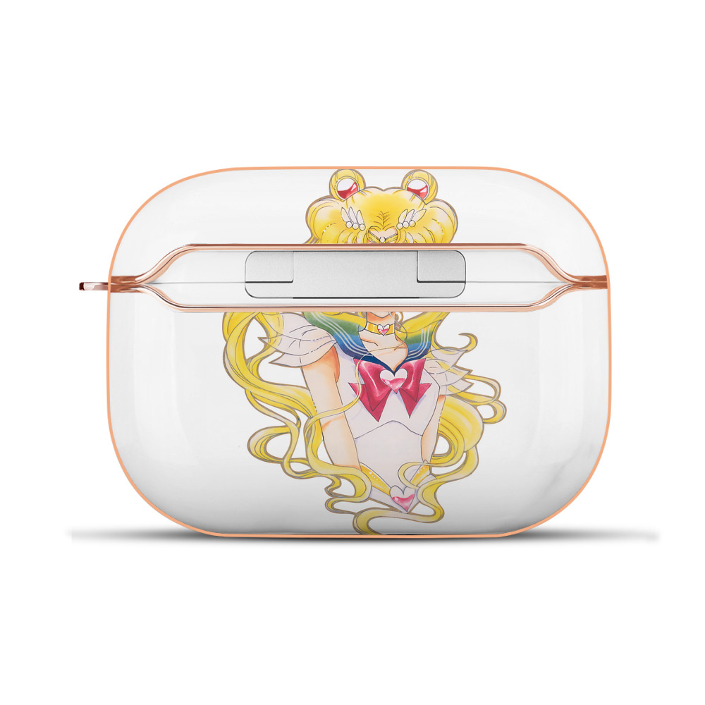 （画像用） 美少女戦士セーラームーン 月野 うさぎ つきの うさぎ Sailor Moon Tsukino Usagi 【AirPods Pro用】ハードシェル保護ケース｜耐衝撃・防指紋・カラビナ付き商品仕様