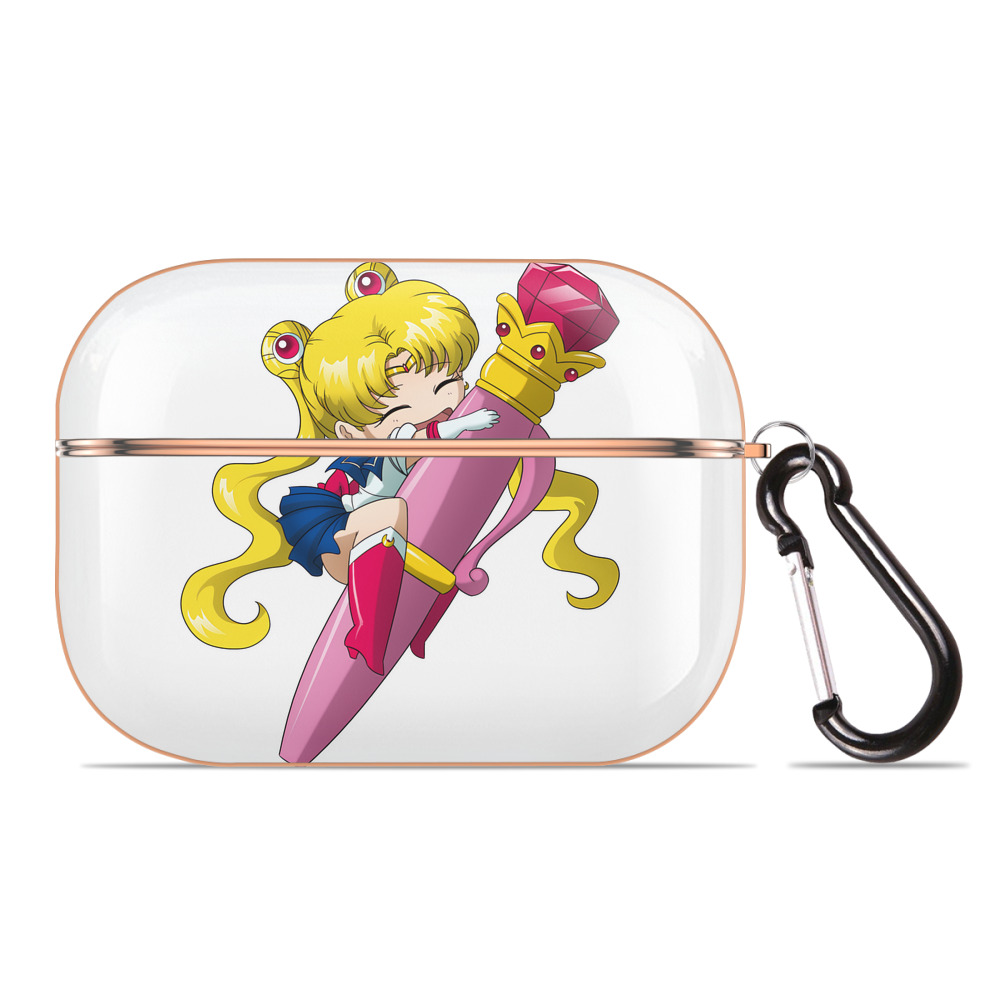 （画像用） 美少女戦士セーラームーン 月野 うさぎ つきの うさぎ Sailor Moon Tsukino Usagi 【AirPods Pro用】ハードシェル保護ケース｜耐衝撃・防指紋・カラビナ付き商品仕様