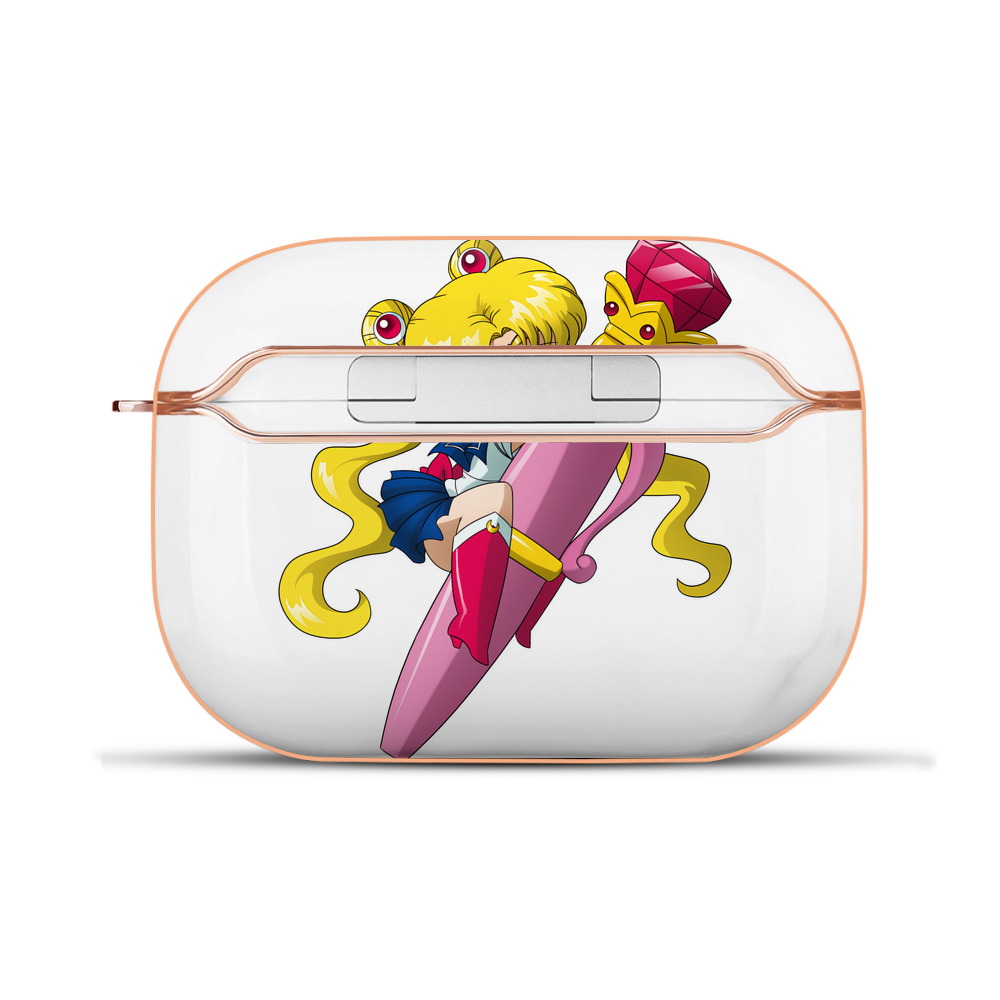 （画像用） 美少女戦士セーラームーン 月野 うさぎ つきの うさぎ Sailor Moon Tsukino Usagi 【AirPods Pro用】ハードシェル保護ケース｜耐衝撃・防指紋・カラビナ付き商品仕様