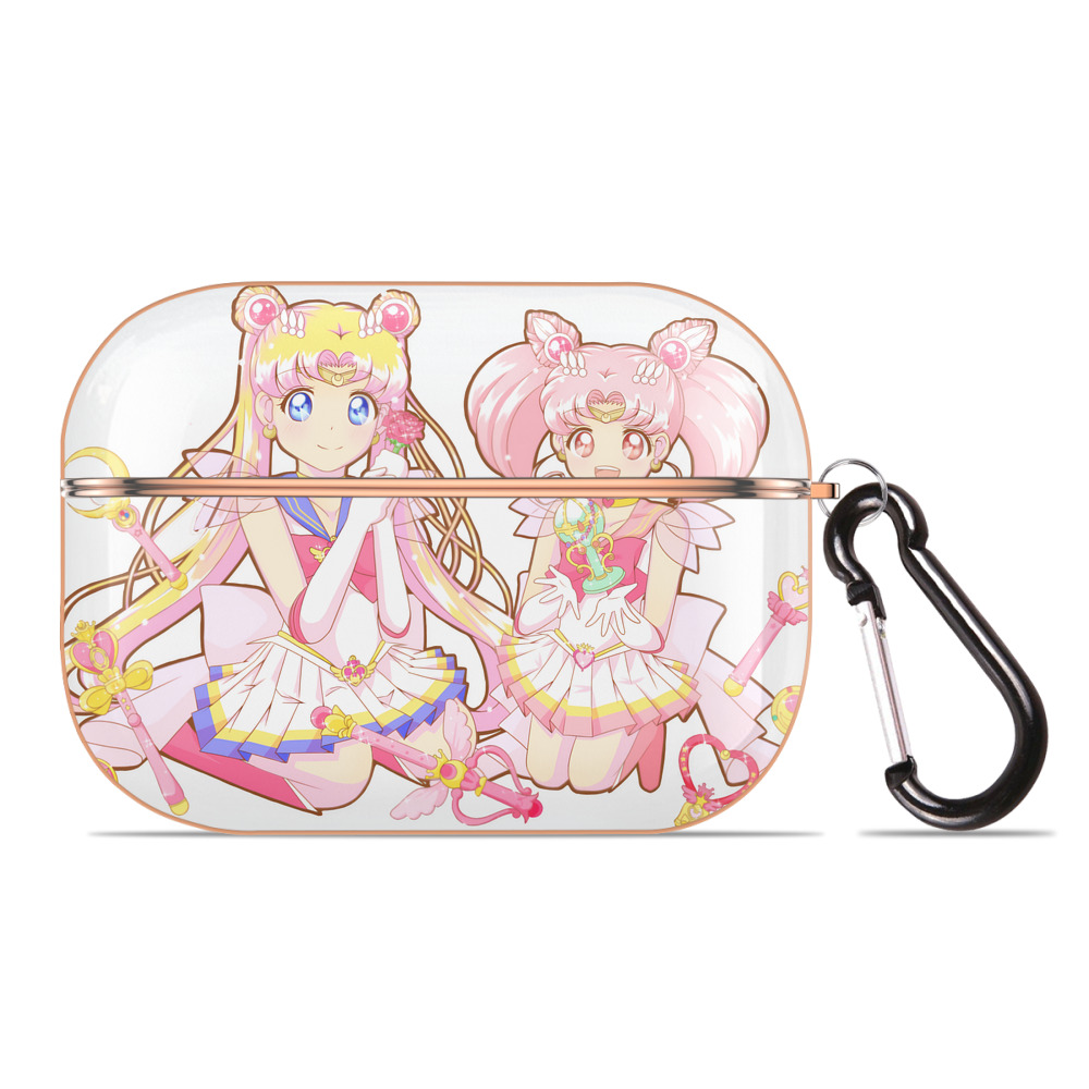 （画像用） 美少女戦士セーラームーン 月野 うさぎ つきの うさぎ Sailor Moon Tsukino Usagi 【AirPods Pro用】ハードシェル保護ケース｜耐衝撃・防指紋・カラビナ付き商品仕様