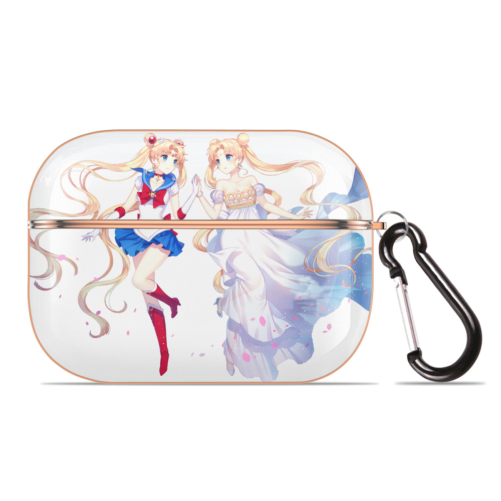 （画像用） 美少女戦士セーラームーン 月野 うさぎ つきの うさぎ Sailor Moon Tsukino Usagi 【AirPods Pro用】ハードシェル保護ケース｜耐衝撃・防指紋・カラビナ付き商品仕様