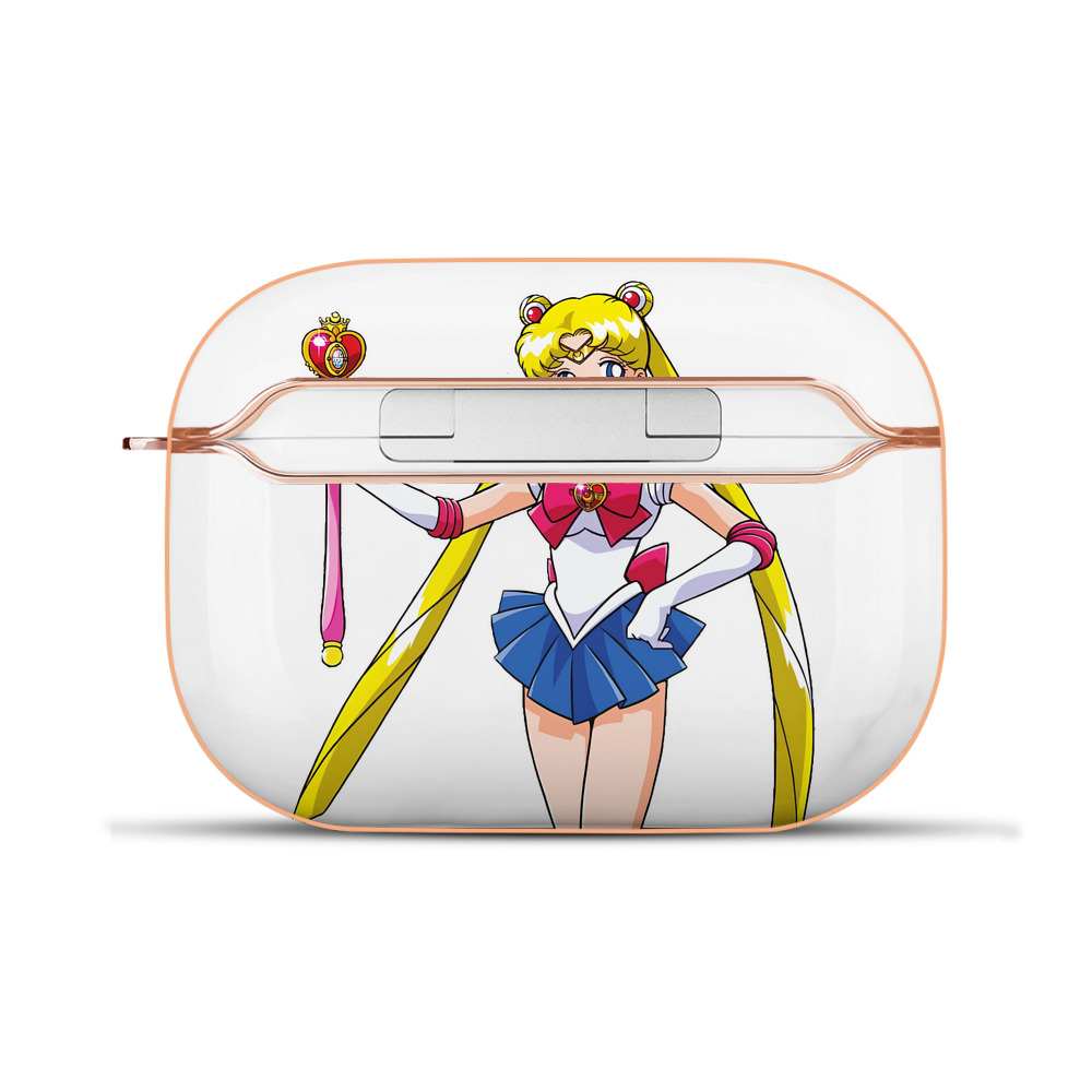 （画像用） 美少女戦士セーラームーン 月野 うさぎ つきの うさぎ Sailor Moon Tsukino Usagi 【AirPods Pro用】ハードシェル保護ケース｜耐衝撃・防指紋・カラビナ付き商品仕様