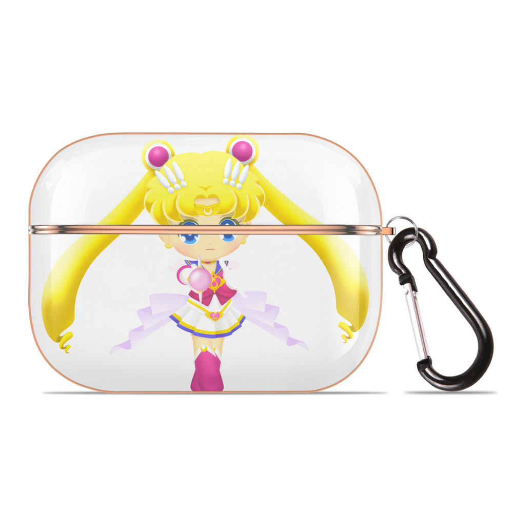 （画像用） 美少女戦士セーラームーン 月野 うさぎ つきの うさぎ Sailor Moon Tsukino Usagi 【AirPods Pro用】ハードシェル保護ケース｜耐衝撃・防指紋・カラビナ付き商品仕様