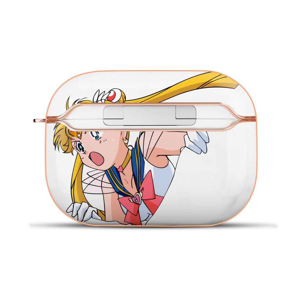 （画像用） 美少女戦士セーラームーン 月野 うさぎ つきの うさぎ Sailor Moon Tsukino Usagi 【AirPods Pro用】ハードシェル保護ケース｜耐衝撃・防指紋・カラビナ付き商品仕様
