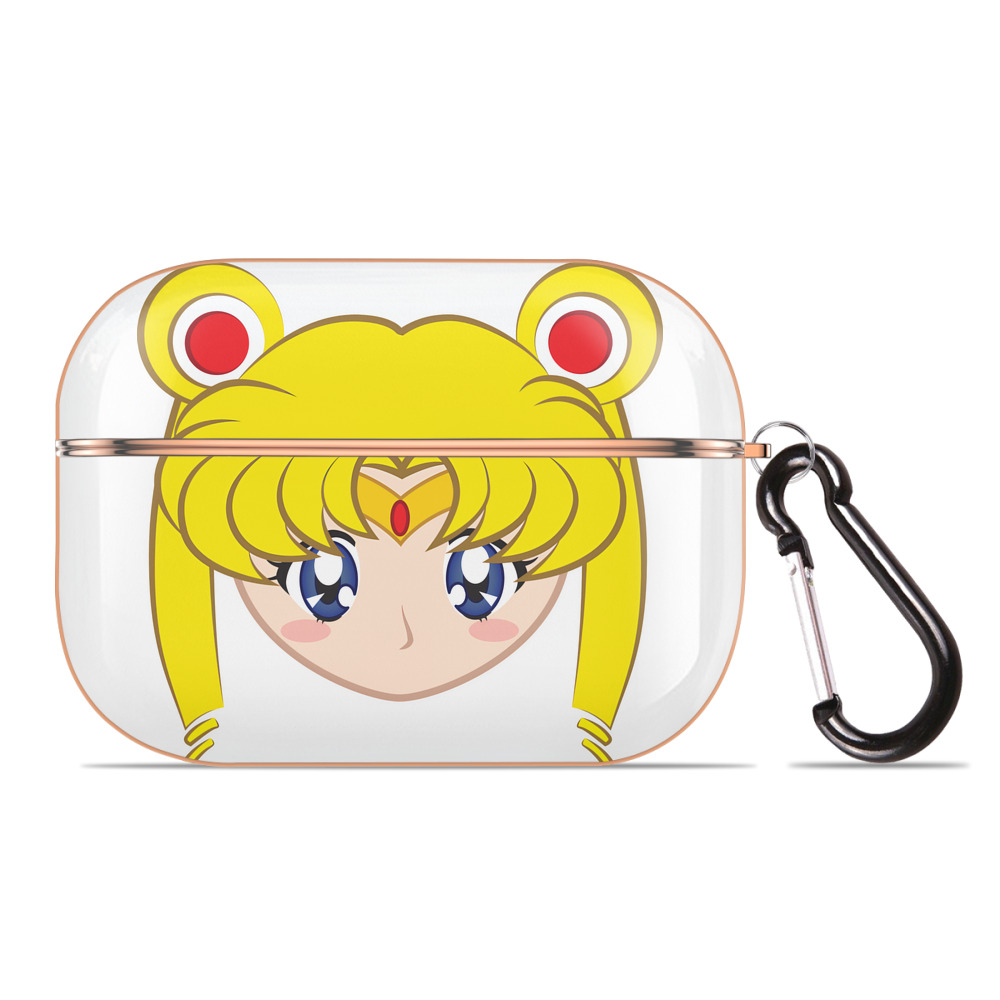 （画像用） 美少女戦士セーラームーン 月野 うさぎ つきの うさぎ Sailor Moon Tsukino Usagi 【AirPods Pro用】ハードシェル保護ケース｜耐衝撃・防指紋・カラビナ付き商品仕様