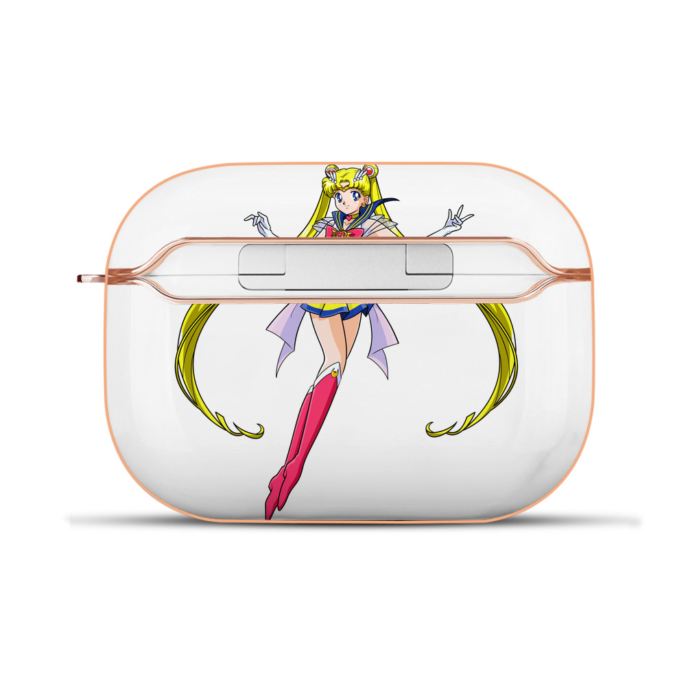 （画像用） 美少女戦士セーラームーン 月野 うさぎ つきの うさぎ Sailor Moon Tsukino Usagi 【AirPods Pro用】ハードシェル保護ケース｜耐衝撃・防指紋・カラビナ付き商品仕様