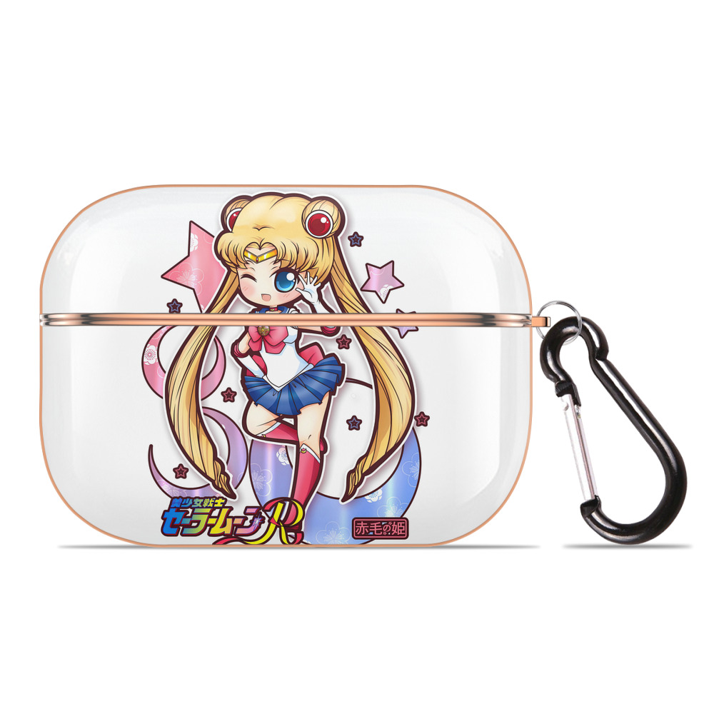（画像用） 美少女戦士セーラームーン 月野 うさぎ つきの うさぎ Sailor Moon Tsukino Usagi 【AirPods Pro用】ハードシェル保護ケース｜耐衝撃・防指紋・カラビナ付き商品仕様