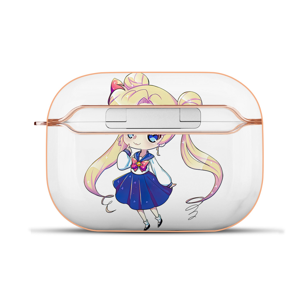 （画像用） 美少女戦士セーラームーン 月野 うさぎ つきの うさぎ Sailor Moon Tsukino Usagi 【AirPods Pro用】ハードシェル保護ケース｜耐衝撃・防指紋・カラビナ付き商品仕様