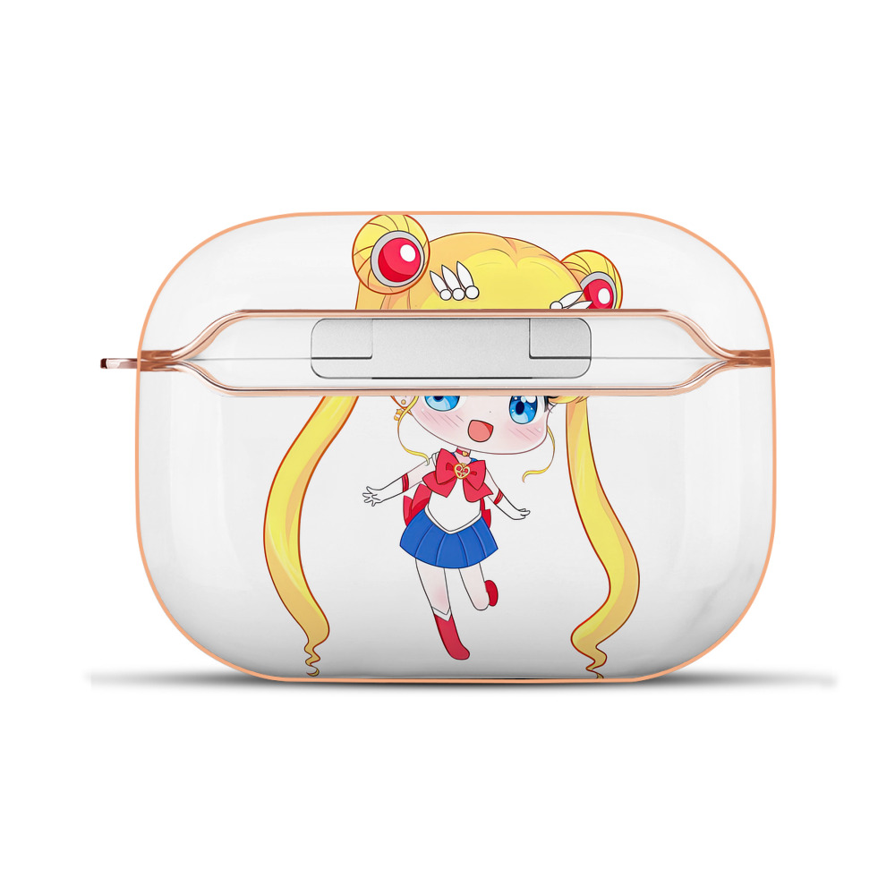 （画像用） 美少女戦士セーラームーン 月野 うさぎ つきの うさぎ Sailor Moon Tsukino Usagi 【AirPods Pro用】ハードシェル保護ケース｜耐衝撃・防指紋・カラビナ付き商品仕様