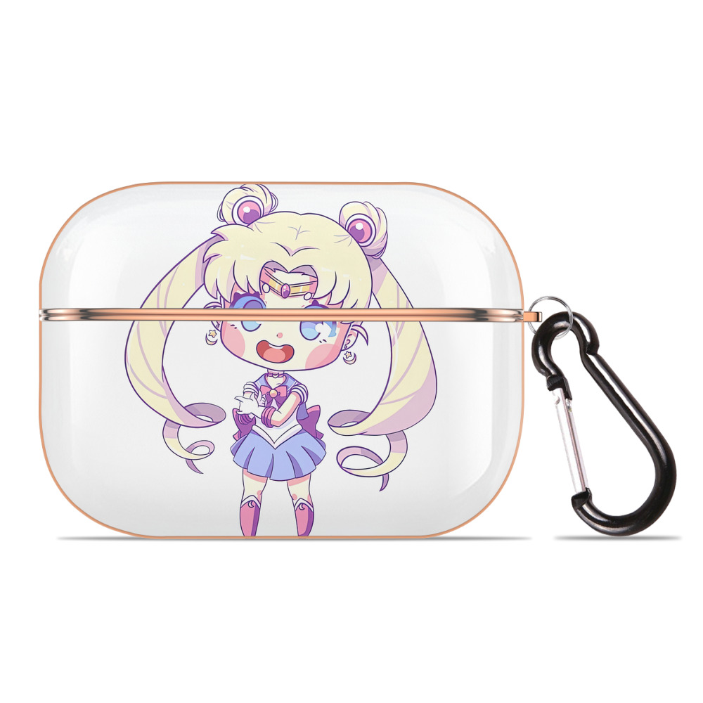 （画像用） 美少女戦士セーラームーン 月野 うさぎ つきの うさぎ Sailor Moon Tsukino Usagi 【AirPods Pro用】ハードシェル保護ケース｜耐衝撃・防指紋・カラビナ付き商品仕様