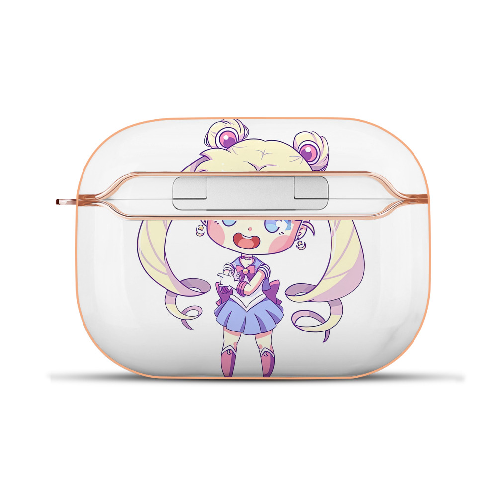 （画像用） 美少女戦士セーラームーン 月野 うさぎ つきの うさぎ Sailor Moon Tsukino Usagi 【AirPods Pro用】ハードシェル保護ケース｜耐衝撃・防指紋・カラビナ付き商品仕様