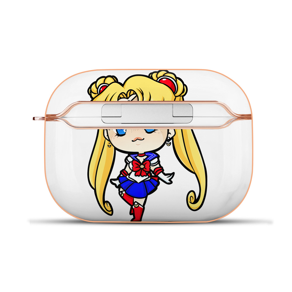 （画像用） 美少女戦士セーラームーン 月野 うさぎ つきの うさぎ Sailor Moon Tsukino Usagi 【AirPods Pro用】ハードシェル保護ケース｜耐衝撃・防指紋・カラビナ付き商品仕様