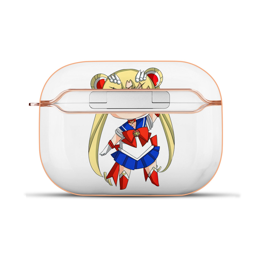 （画像用） 美少女戦士セーラームーン 月野 うさぎ つきの うさぎ Sailor Moon Tsukino Usagi 【AirPods Pro用】ハードシェル保護ケース｜耐衝撃・防指紋・カラビナ付き商品仕様