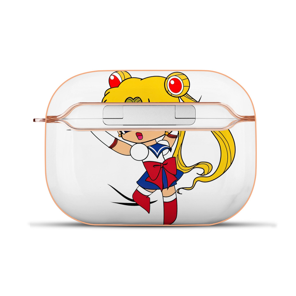 （画像用） 美少女戦士セーラームーン 月野 うさぎ つきの うさぎ Sailor Moon Tsukino Usagi 【AirPods Pro用】ハードシェル保護ケース｜耐衝撃・防指紋・カラビナ付き商品仕様