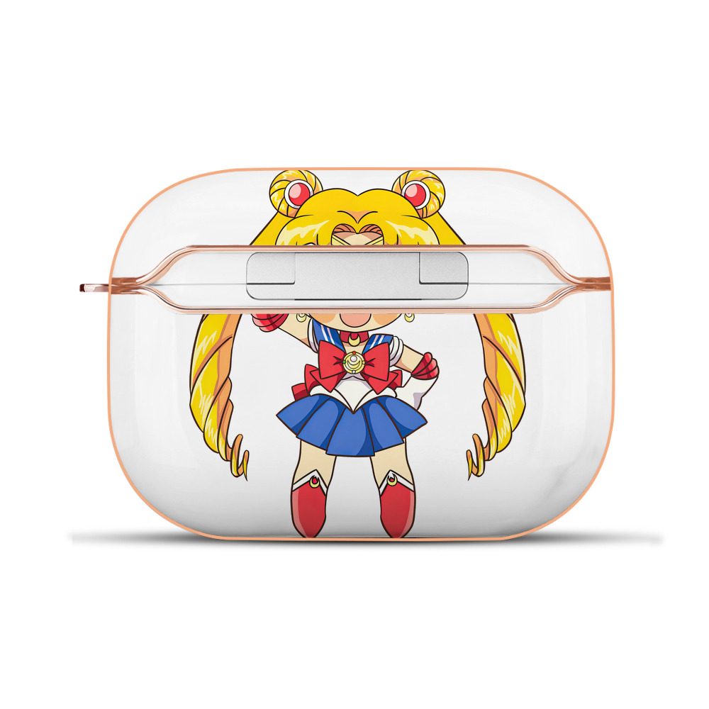 （画像用） 美少女戦士セーラームーン 月野 うさぎ つきの うさぎ Sailor Moon Tsukino Usagi 【AirPods Pro用】ハードシェル保護ケース｜耐衝撃・防指紋・カラビナ付き商品仕様
