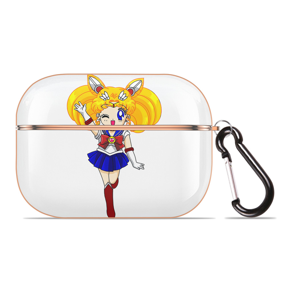 （画像用） 美少女戦士セーラームーン 月野 うさぎ つきの うさぎ Sailor Moon Tsukino Usagi 【AirPods Pro用】ハードシェル保護ケース｜耐衝撃・防指紋・カラビナ付き商品仕様