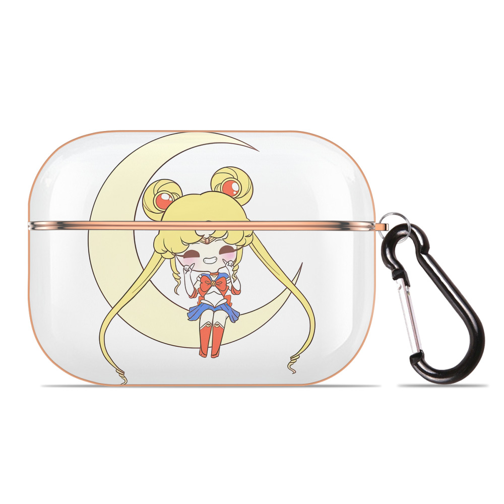 （画像用） 美少女戦士セーラームーン 月野 うさぎ つきの うさぎ Sailor Moon Tsukino Usagi 【AirPods Pro用】ハードシェル保護ケース｜耐衝撃・防指紋・カラビナ付き商品仕様