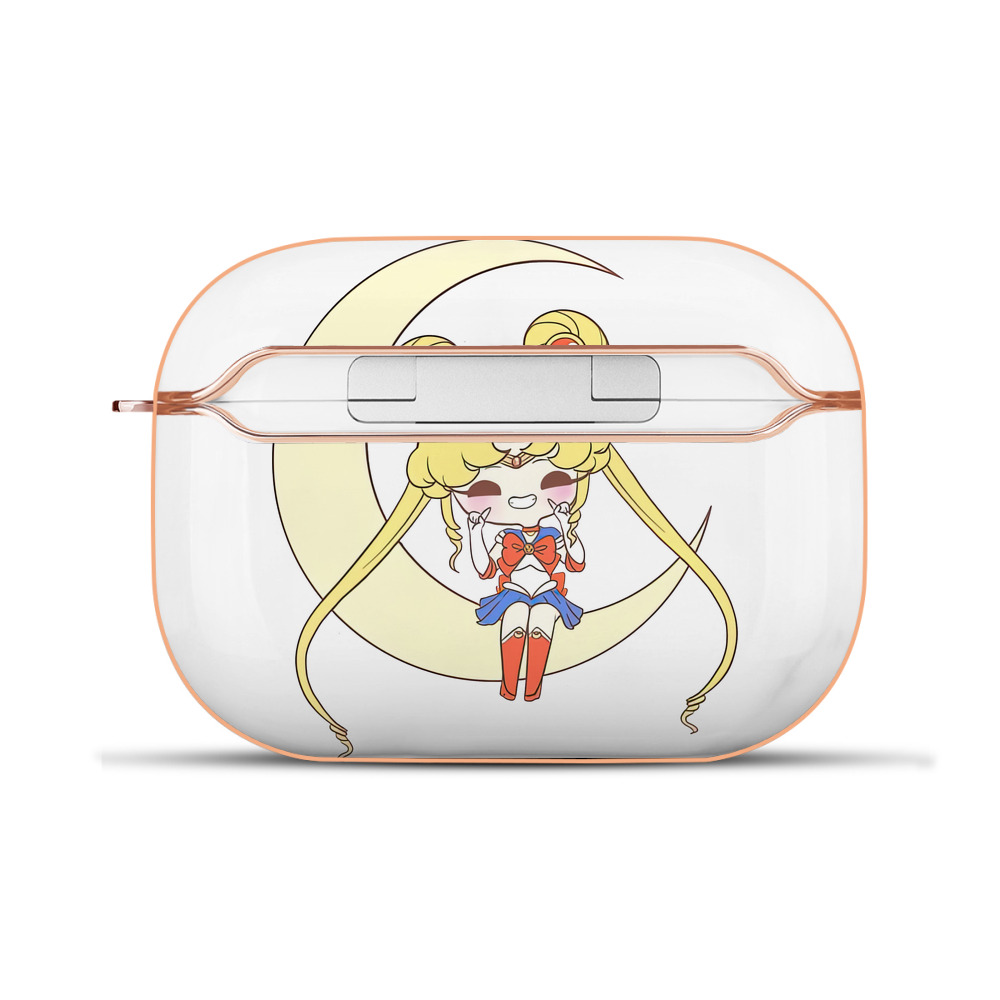 （画像用） 美少女戦士セーラームーン 月野 うさぎ つきの うさぎ Sailor Moon Tsukino Usagi 【AirPods Pro用】ハードシェル保護ケース｜耐衝撃・防指紋・カラビナ付き商品仕様