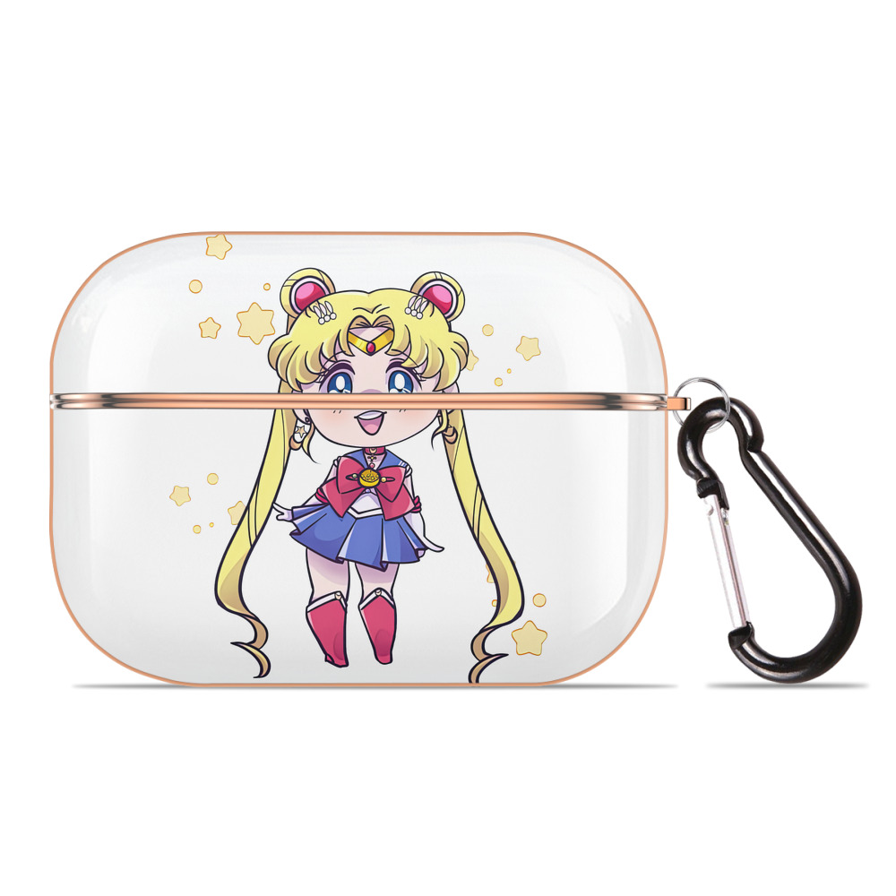 （画像用） 美少女戦士セーラームーン 月野 うさぎ つきの うさぎ Sailor Moon Tsukino Usagi 【AirPods Pro用】ハードシェル保護ケース｜耐衝撃・防指紋・カラビナ付き商品仕様