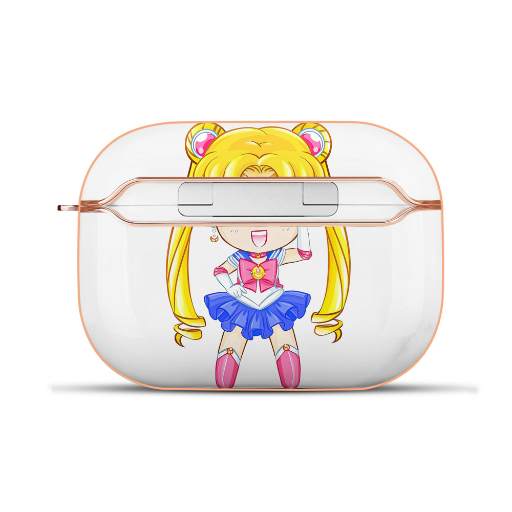 （画像用） 美少女戦士セーラームーン 月野 うさぎ つきの うさぎ Sailor Moon Tsukino Usagi 【AirPods Pro用】ハードシェル保護ケース｜耐衝撃・防指紋・カラビナ付き商品仕様