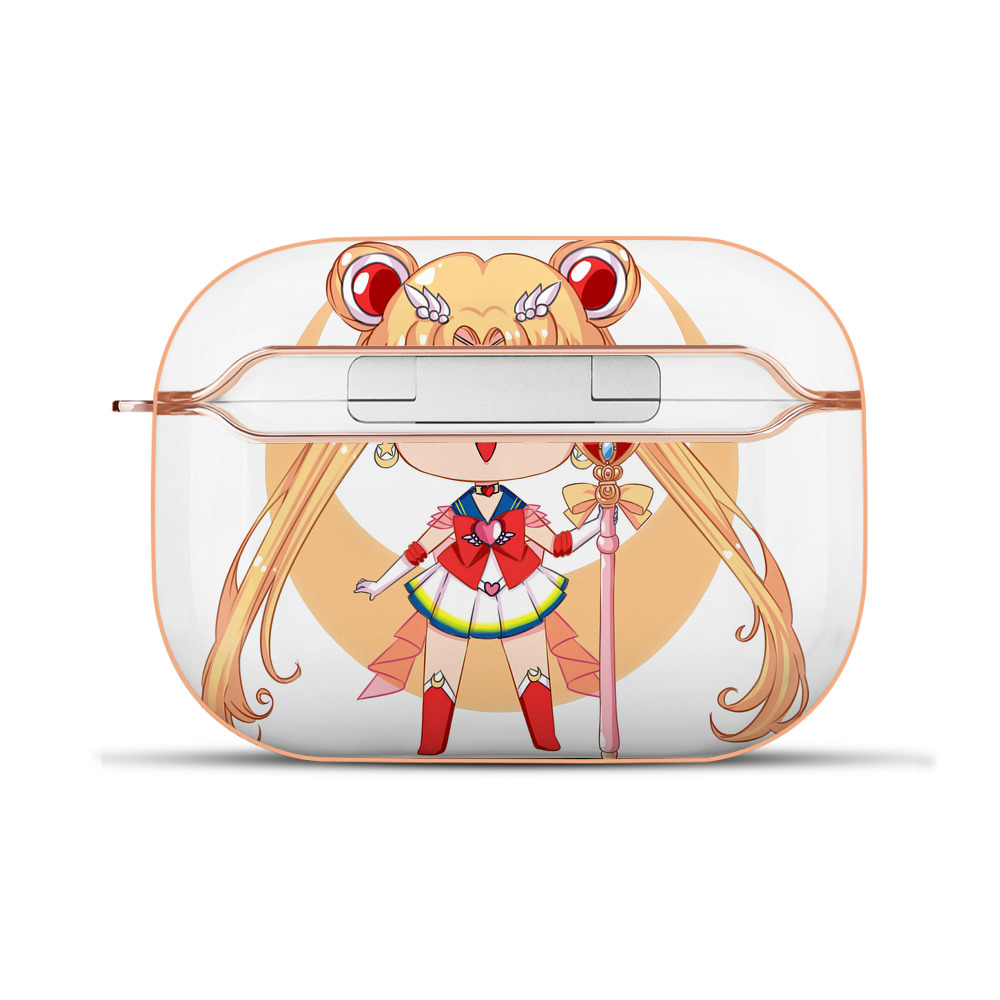 （画像用） 美少女戦士セーラームーン 月野 うさぎ つきの うさぎ Sailor Moon Tsukino Usagi 【AirPods Pro用】ハードシェル保護ケース｜耐衝撃・防指紋・カラビナ付き商品仕様
